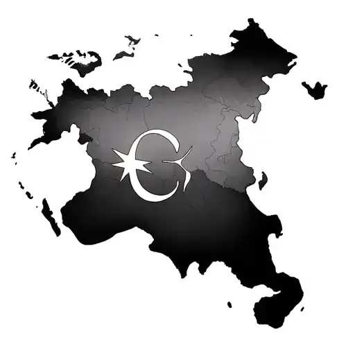 map turkey and ethiopia connected tattoo design idea