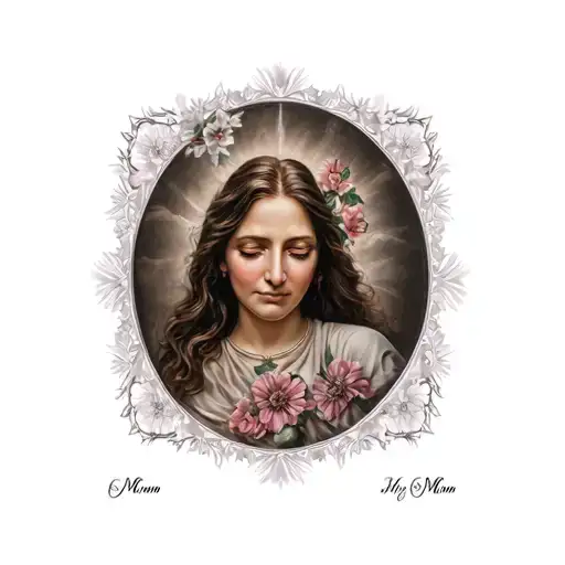 religious memorial for my mom tattoo tattoo design idea