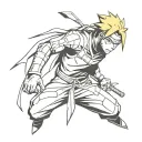 naruto, ichigo, edward elric mixed together tattoo design idea