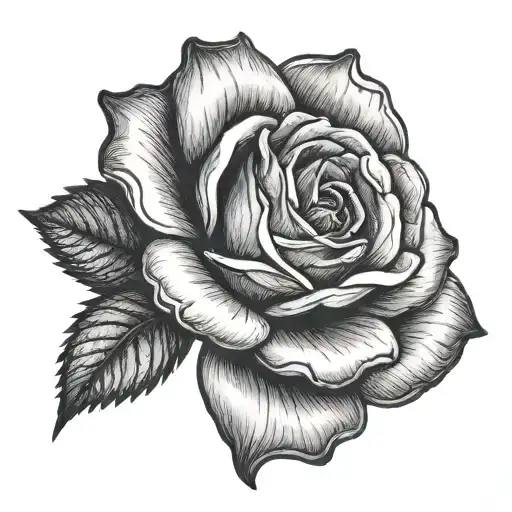 Rose Finger tattoo design idea