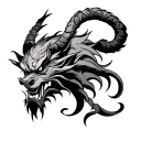 Traditional Chinese Devil tattoo design idea
