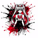 sailor moon surrounded tattoo design idea