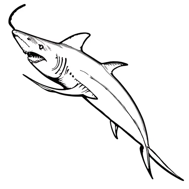 Hammerhead shark tattoo design idea