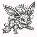 eevee pokemon with sa80   tattoo design idea