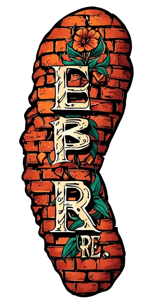 "Lesperance " wall of brick tattoo design idea