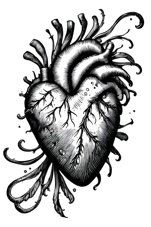 heart with thumb prints in it  tattoo design idea