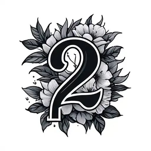 Number tattoo design idea