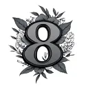 Number tattoo design idea