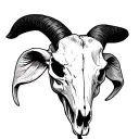 goat skull tattoo design idea