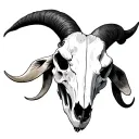 goat skull tattoo design idea