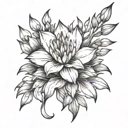 indian paintbrush thigh tattoo design inspired tattoo design idea