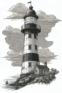 cape cod lighthouse tattoo design idea