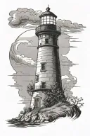 cape cod lighthouse tattoo design idea