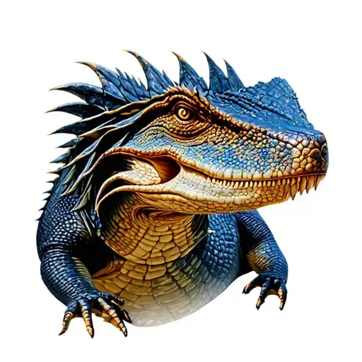 Komodo dragon (Varanus Komodoensis) tattoo design idea