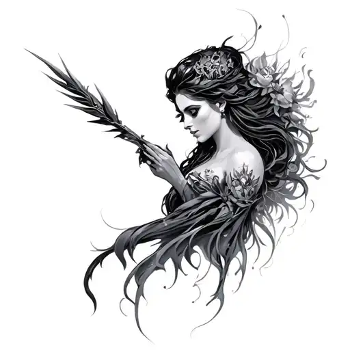 Nemesis Goddess tattoo design idea
