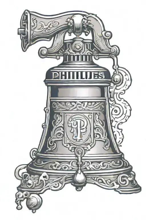 Phillies logo with liberty bell tattoo design idea