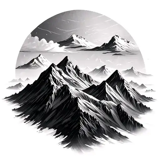 velaris mountains tattoo design idea