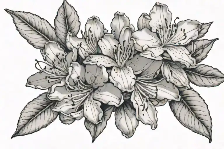 rhododendron flower tattoo design tattoo design idea