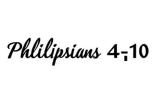 "Philippians 4:10" tattoo design idea