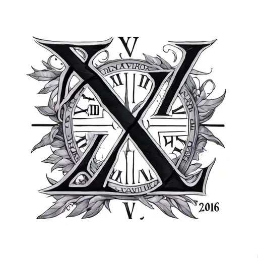 Roman numerals 27th April 2006 tattoo design idea