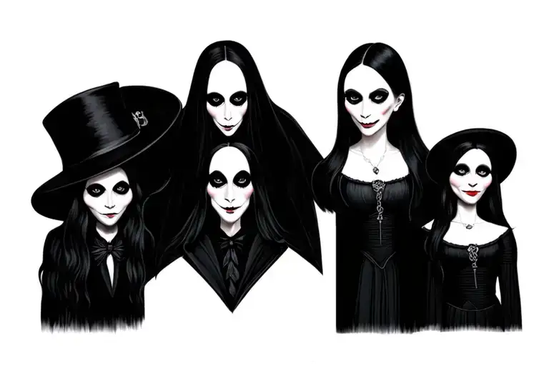 Addams  family tattoo design idea