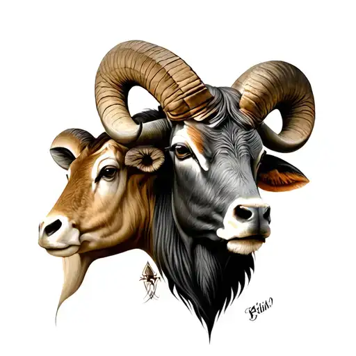 Aries and Taurus tattoo tattoo design idea