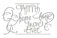 Faith Hope Love 1 Corinthians 13:13 July 3, 1999 written vertically tattoo design idea