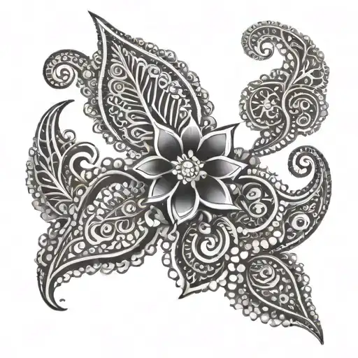 henna inspired patterns tattoo design idea