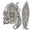 henna inspired patterns tattoo design idea