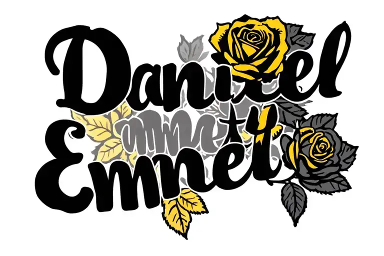 "Daniel Emmett Gabe" cardinal yellow rose tattoo design idea