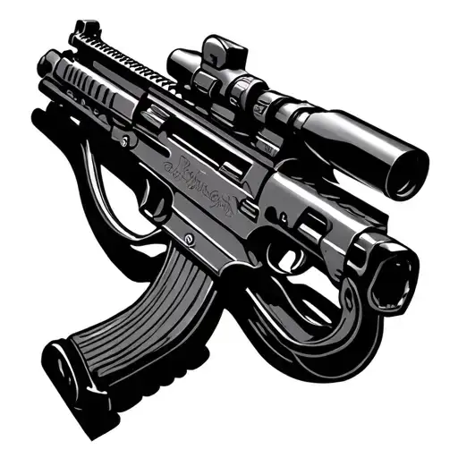 grows a1 rifle tattoo design idea