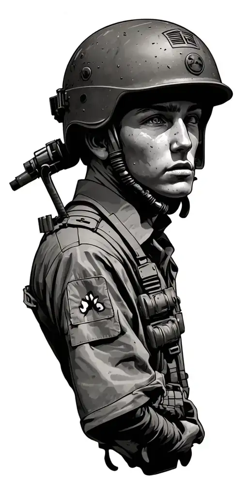 Jeep beach helmet ww2 assault tattoo design idea