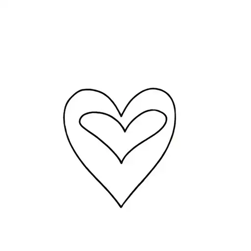 mother daughter heart fine line tattoo design idea
