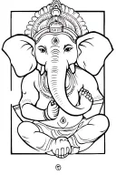 I would like a Ganesh Men's gods with an elephant head of sketch but without the tattoo being too big. tattoo design idea