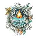 tattoo with the four elements in nature tattoo design idea