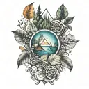 tattoo with the four elements in nature tattoo design idea