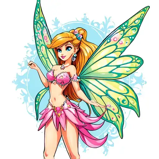 winx club fairy tattoo design idea