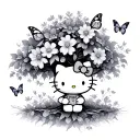 posion tree, butterflies, flowers, motivational quotes, hello kitty tattoo design idea