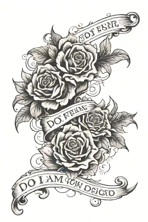 Quote "Do not fear for I am with you, Do not be dismayed for I am your God" with surrounding art  tattoo design idea