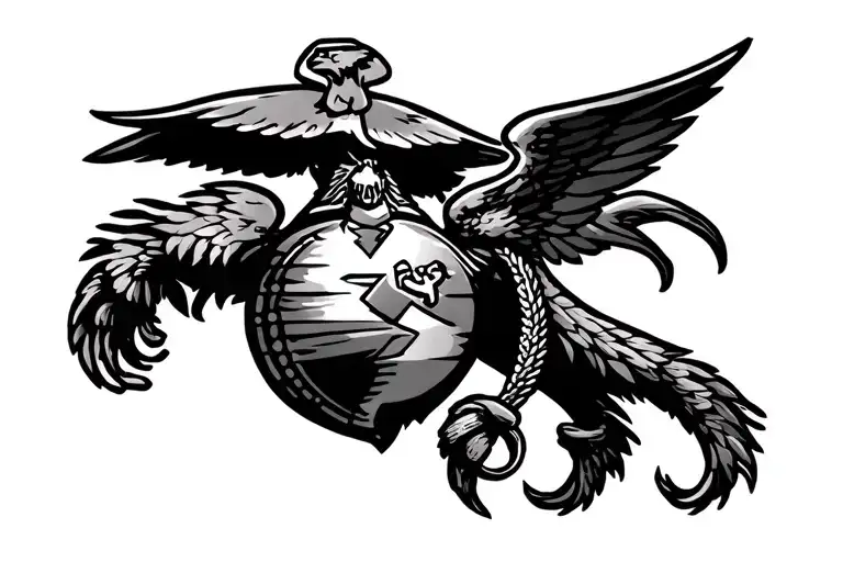 United States Marine Corps the few the proud Semper Fidelis tattoo design idea