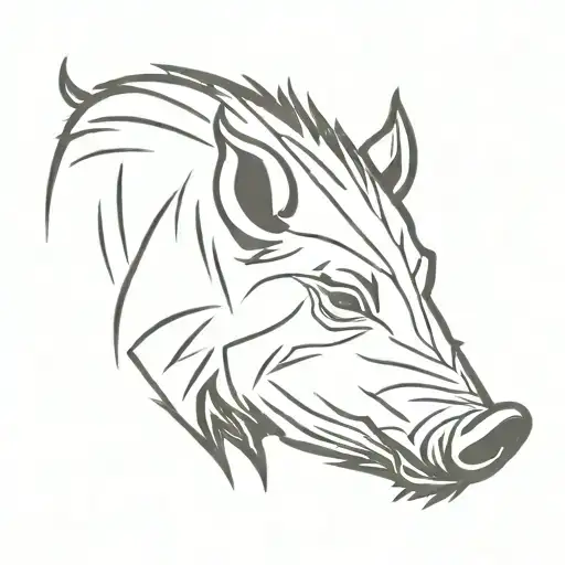Boar tattoo design idea