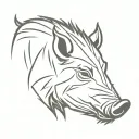 Boar tattoo design idea