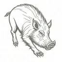 Boar tattoo design idea