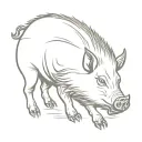 Boar tattoo design idea