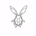 turtle rabbit tattoo design idea