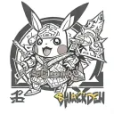 pikachu with highlander costume with the inscription zakopane tattoo design idea