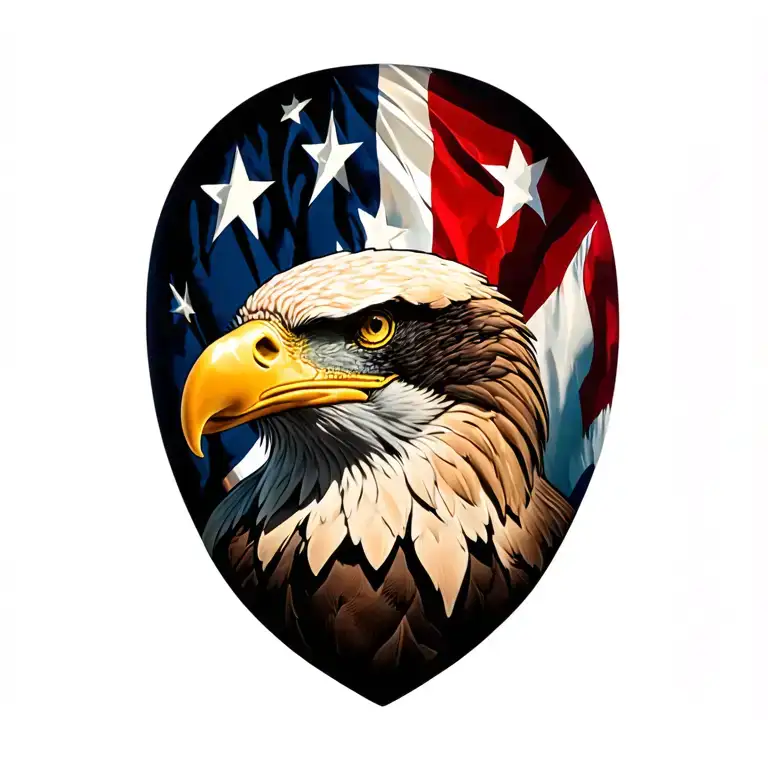 2nd amendment and eagle  tattoo design idea