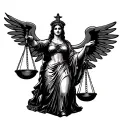 lady justice  correctional officer tattoo design idea