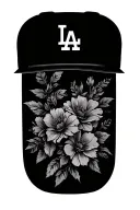 LA Dodgers with floral tattoo design idea