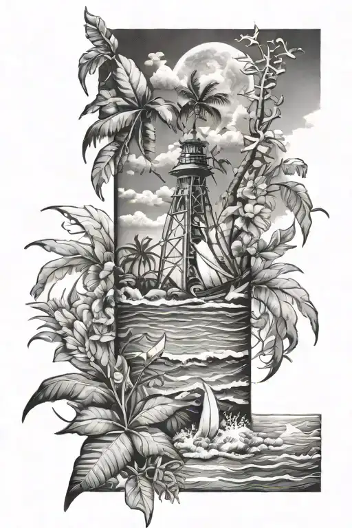beach theme forearm sleve tattoo on my arm tattoo design idea